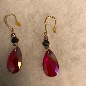 Ruby toned earrings
